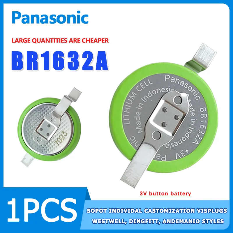 

Panasonic BR1632A/FAN Electronic tags, IoT motherboards, high-temperature resistant 3V button batteries