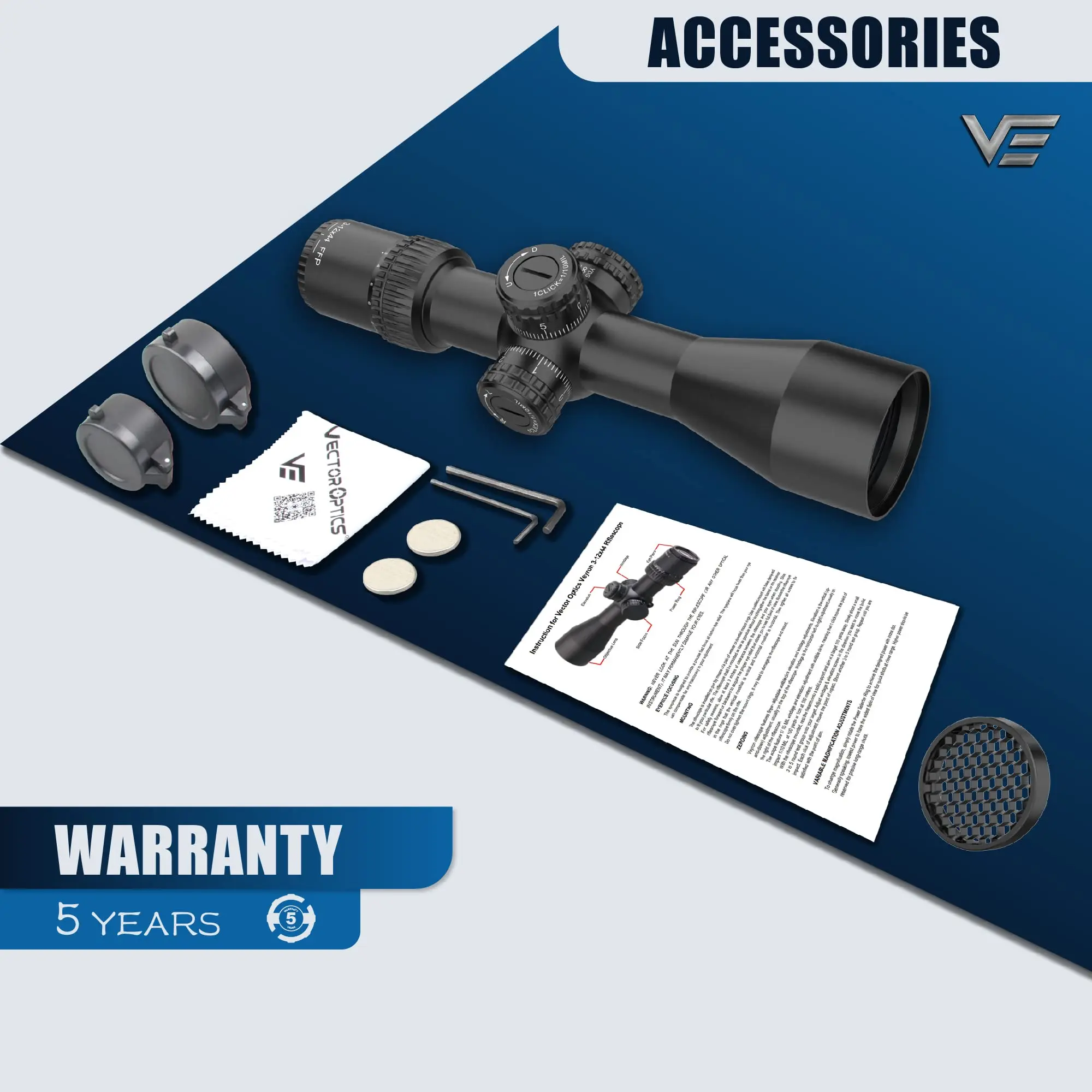 Imagem -05 - Vector Optics-caça Riflescope Óptica Spotting Scopes Gravado Mpr4 Retículo Fit Airsoft. 223. 308win Veyron 312x44 Sfp e Ffp