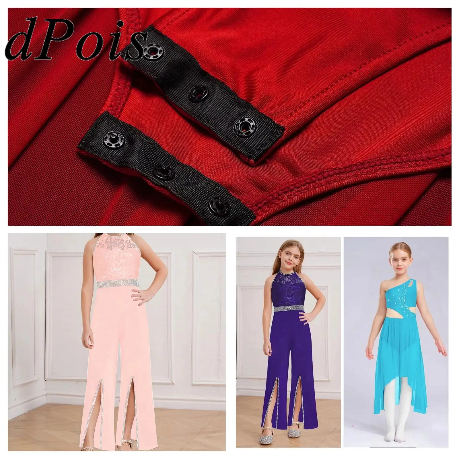 Meisjes Moderne Lyrische Danskostuum Schaatsen Jurken Ballroom Ballet Turnpakje Jurk Hoog-Laag Flowy Mesh Jurk Kinderen Glanzende Danskleding