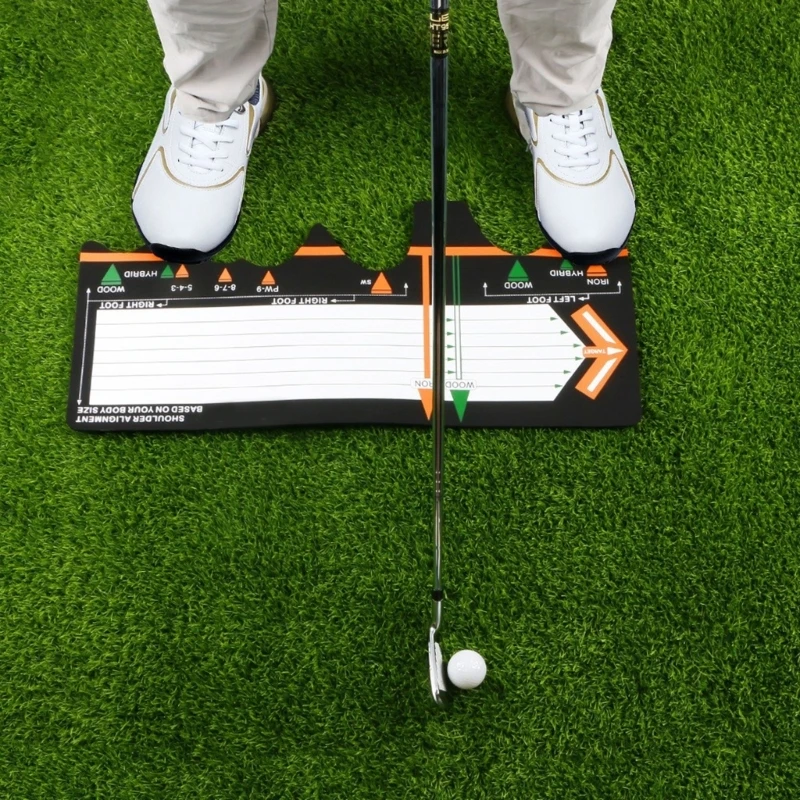 Golf Practice Swing Mat Postures Assistance Golf Swing Stand Mats Stance Corrector Trainer Golf Training Accessory