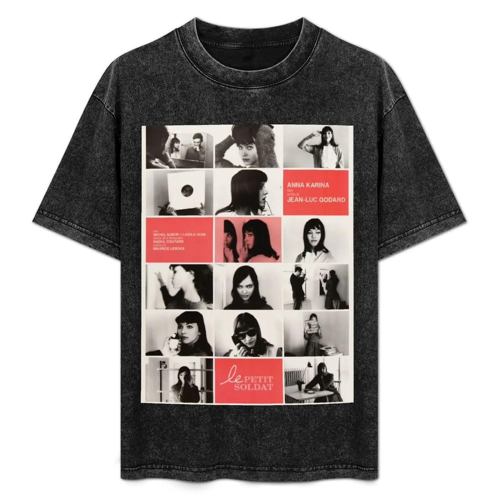 

Anna Karina / Godard - Le Petit Soldat - vintage French movie poster T-Shirt cotton man t-shirts mens graphic t-shirts hip hop