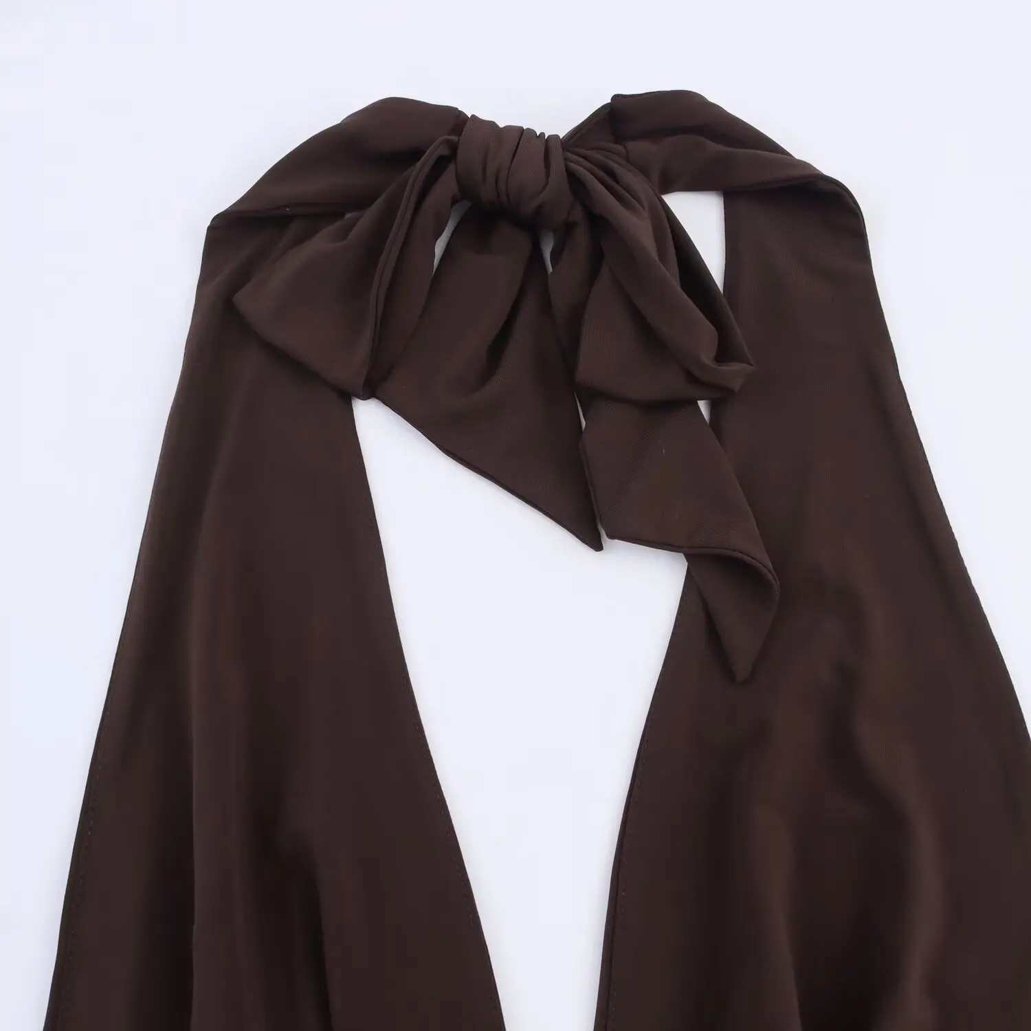 فستان نسائي جديد من JNLEAOG لفصل الخريف بتصميم معلق على الرقبة، فستان بدون أكمام على شكل حرف H بلون واحد مصنوع من ألياف البول...