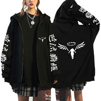 Anime Tokyo Revengers Printed Hooded Men Women Zipper Hoodies Prevalent Sweatshirt Harajuku Streetwear Male Manga Zip Up Jacket