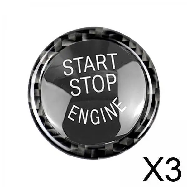 

Car Engine Start Stop Button Cover ABS Black Carbon Trim Rings Protector for BMW E90 E92 E93 Z4 E89