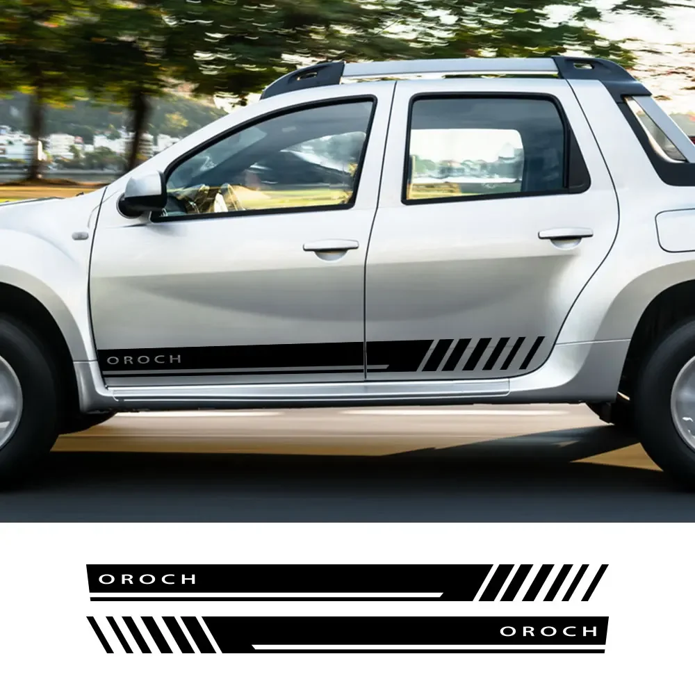 Pickup Door Side Skirt Stripes Stickers For Renault Duster Oroch Car Decals Truck Graphics Vinyl Decor Cover Auto Accessories