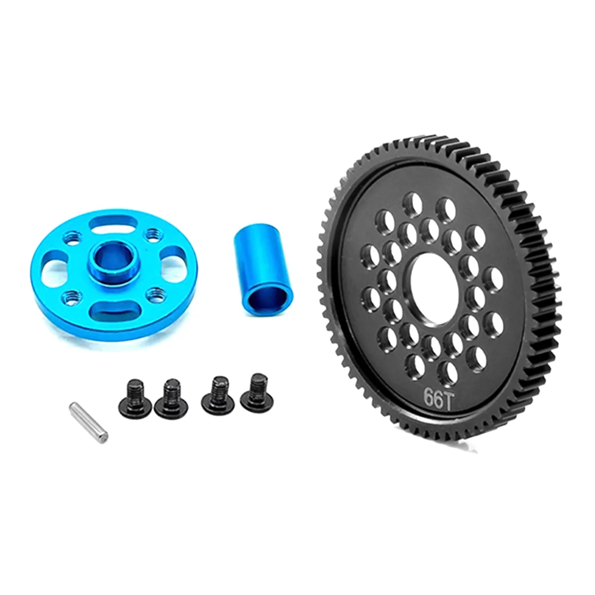 66T 54500 Spur Gear and Gear Mount High Speed Gear Set for Tamiya TT-02 TT02 1/10 RC Car Upgrade Parts