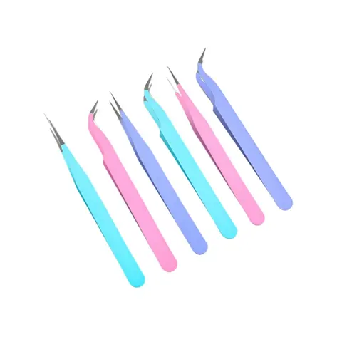 Multifunctional Straight and Curved Tip Tweezers Nippers for Scrapbooking, Sticker Tweezers for Crafting