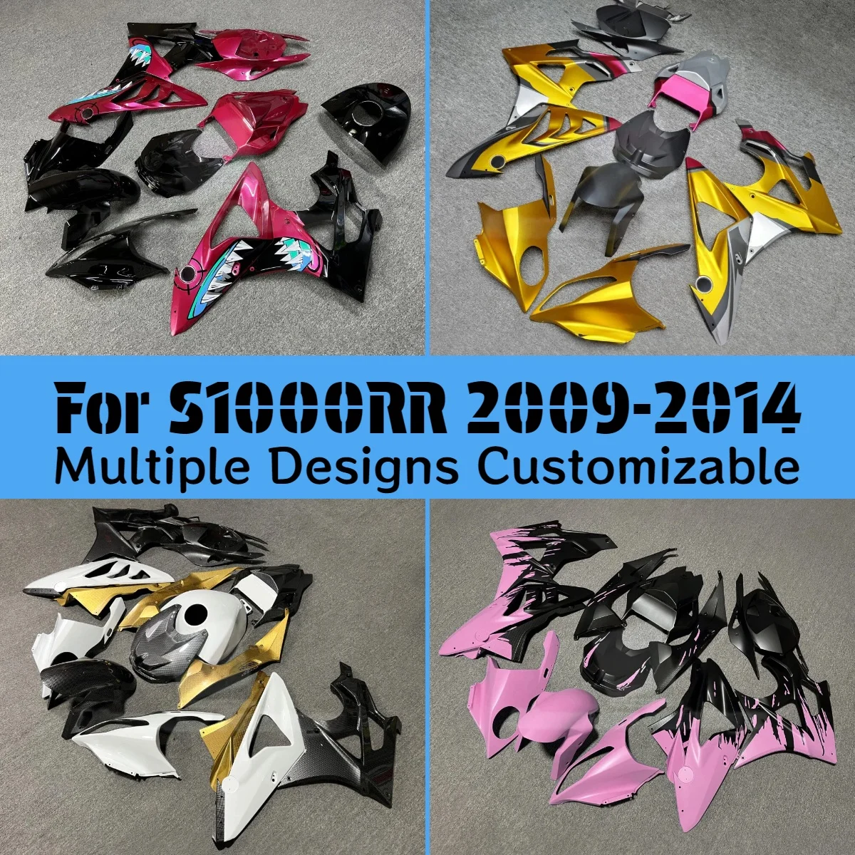 

Комплект обтекателей из АБС-пластика для мотоцикла BMW S1000RR 2009-2014, новый стиль, литье под давлением