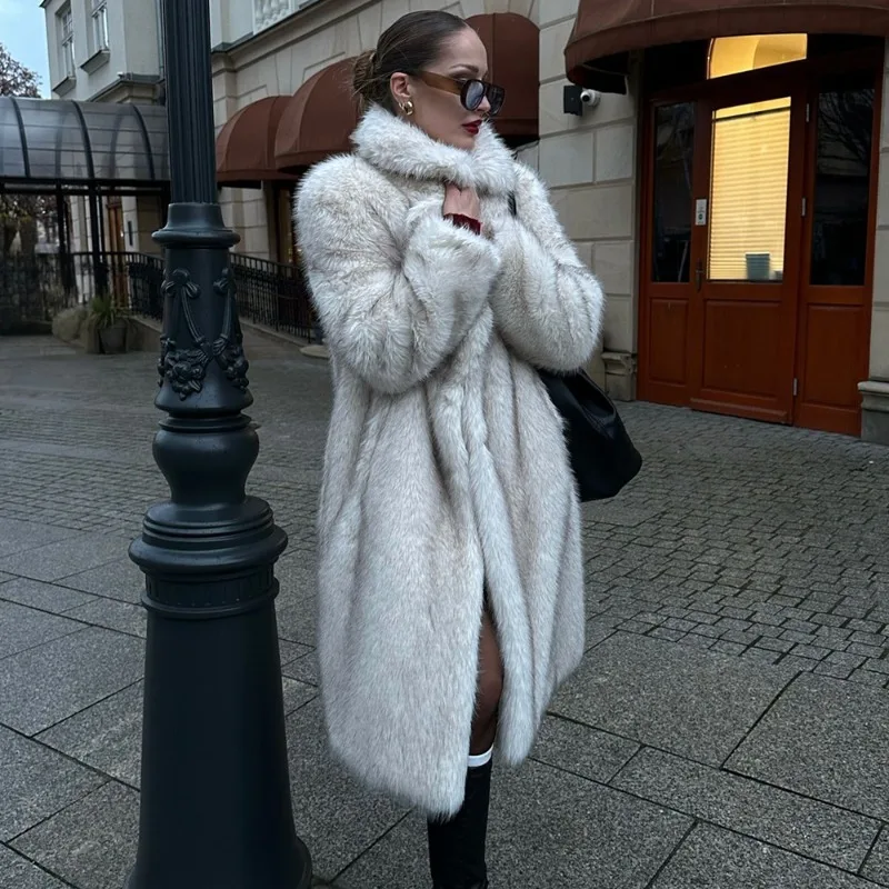 

Tuularose женская пышная шуба модная утолщенная длинная шуба большого размера шикарная пригородная уличная зимняя женская новая верхняя одежда