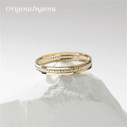 Set of 3 Gold Filled Stacking Ring Handmade 925 Silver Ring Tarnish Resistant Jewelry Boho Dainty Jewelry Minimalism Jewelry