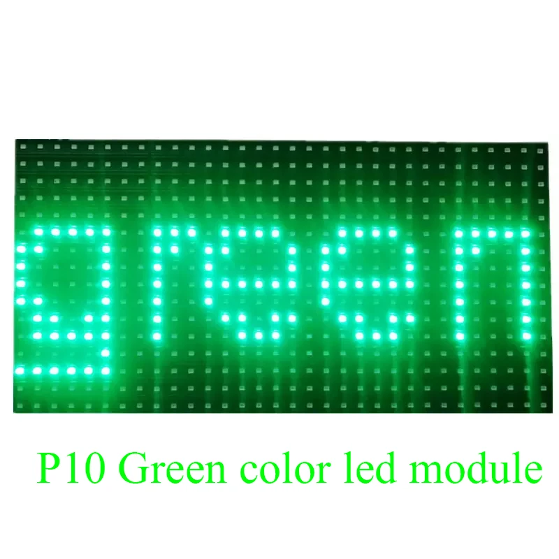 

LED P10 320x160 Semi Outdoor Green Color Module LED Display Monochrome SMD Display Panel Waterproof Mobile Sign