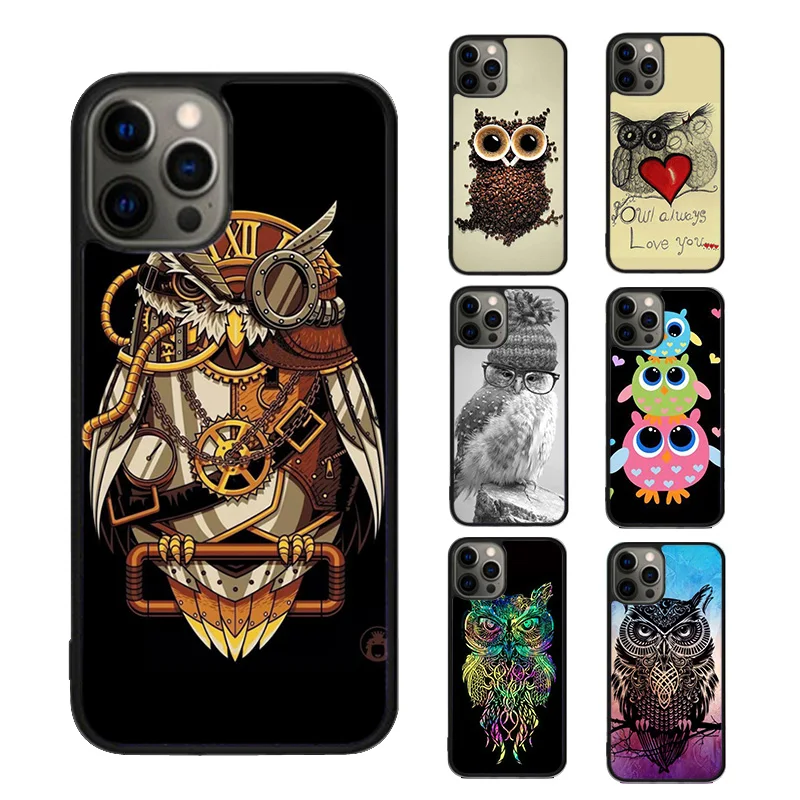 Owl bird clockwork pretty steampunk Phone Case For iPhone SE2020 15 16 14 13 12 11 Pro Max Coque 8 PLUS 7 mobile fundas cover