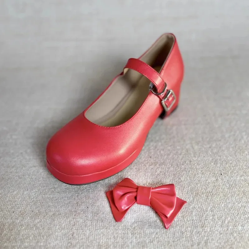 Anime Cardcaptor Sakura Card Captor Cosplay Shoes Red PU Leather Lolita Shoes