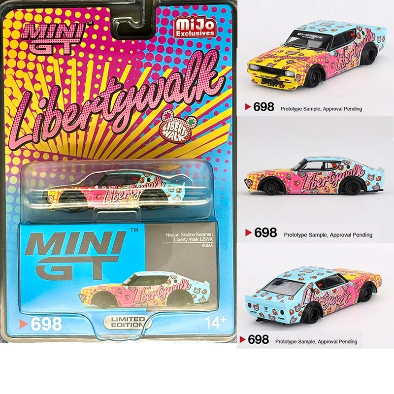 MINIGT 1:64 F1 Centodieci R34 Huracan EVO Shelby GT500 Aventador GT Civic R Diecast Car Model Collection Plastic Packaging