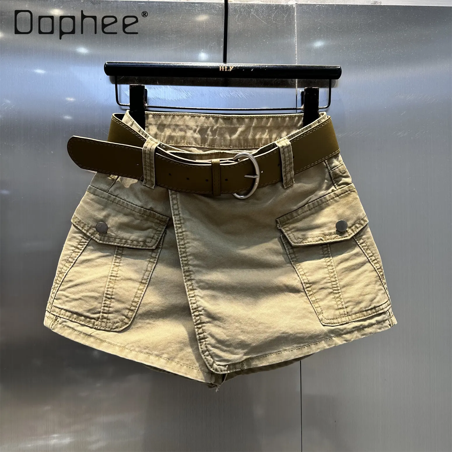 

European Station Trend Hot Girl High Waist Slim A-line Skirt Summer New Solid Color Versatile Temperament Fashion Mini Skirt