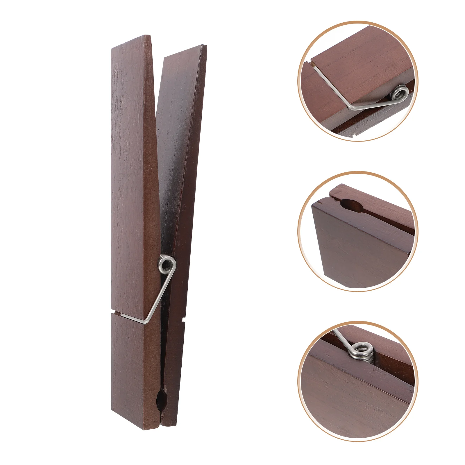 

Towel Hook Clothes Rack Kitchen Clip Wall-mounted Bathroom Clothespin Walnut Large Wooden Clamp