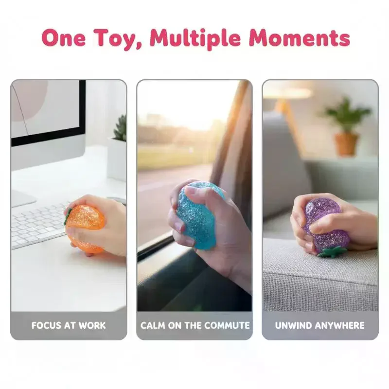 Strawberry Maltose Squishy Toy Simulated Fruit Durable Slow Rising Stress Relief Toy for Kids Daily Playtime