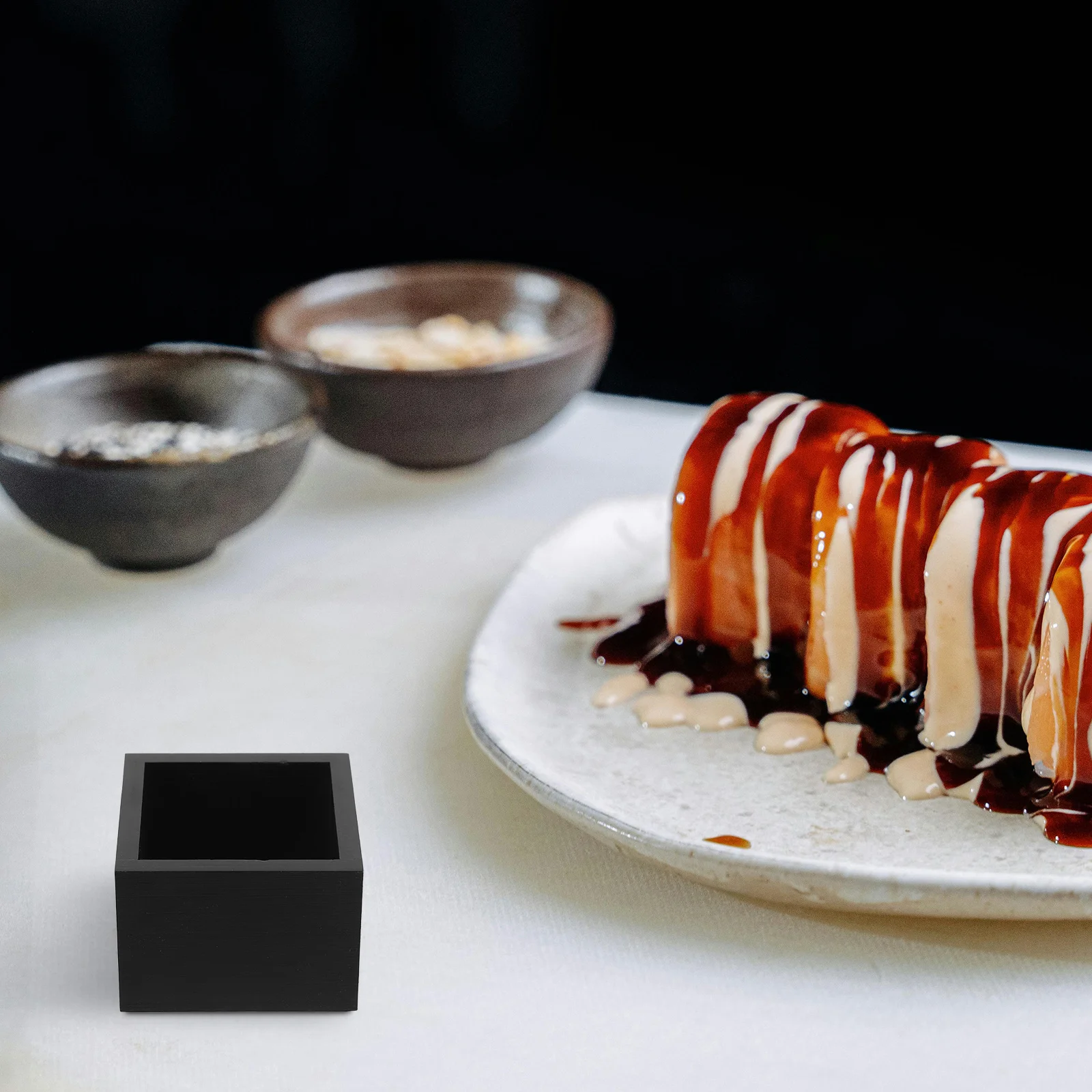 

2pcs Wooden Sake Box Japanese Style Sake Cup Storage Holder Reusable Portable Multi-Functional Container For Gift Dinner Party