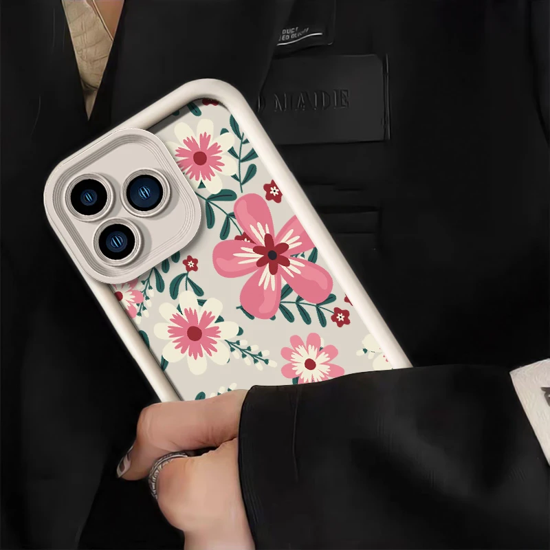 زهرة لينة قضية الهاتف ل Xiaomi Poco C50 C40 C31 C65 C61 C55 C51 M7 4G M6 زائد M5S M4 M3 Pro M2 رشاقته سيليكون غطاء من البولي يوريثان الحراري