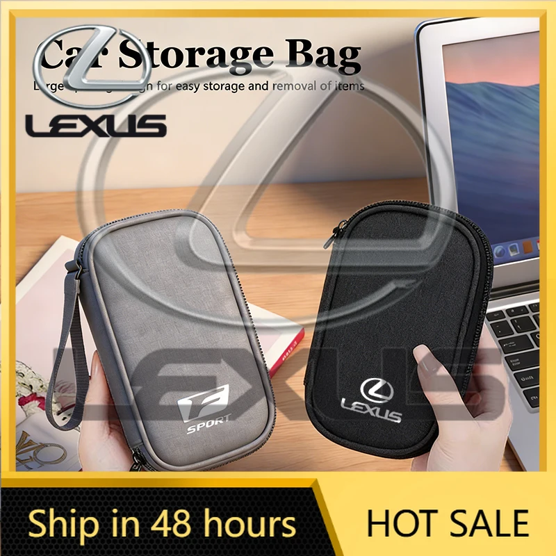 

2026 Hot Interior Stickers Car Key Bag ID Card Earphone Charger Storage Box For Lexus F-SPORT ES RX NX LS UX LM LX GX LC RZ IS C