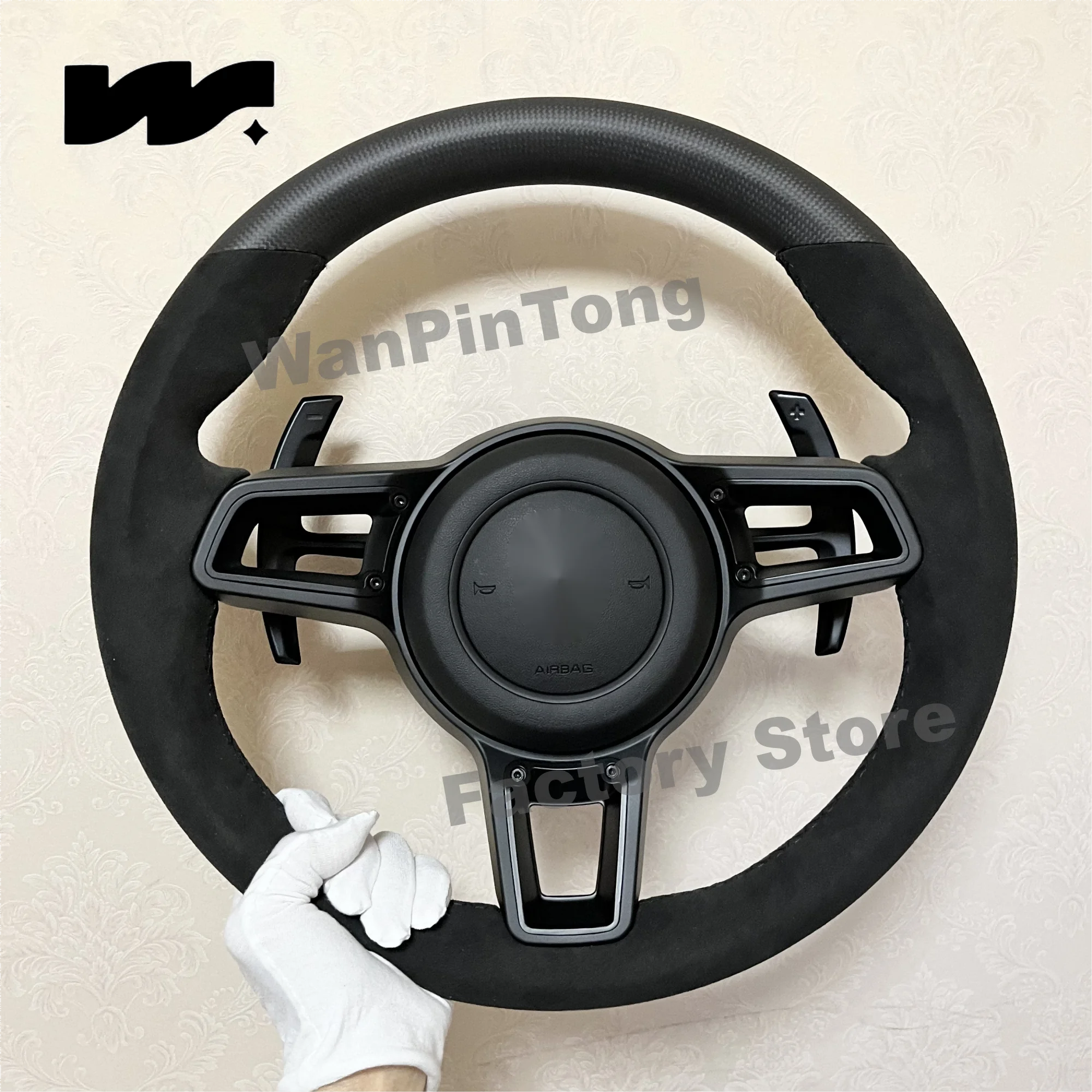 

Customized steering wheel for Porsche Macan Cayenne Panamera Taycan 718 Cayman 991 992 911 Carrera GT2 GT3 GT4