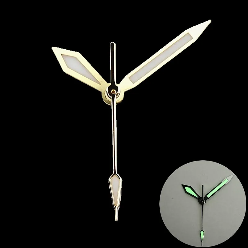 High Quality Polished Silver Gold Watch Hands C3 Bgw9 Green Blue Bright Luminous Clock Hand For Nh35 Nh36 Movement SKX Hand Mods watch hands miyota 8215 nh35 hands view 6