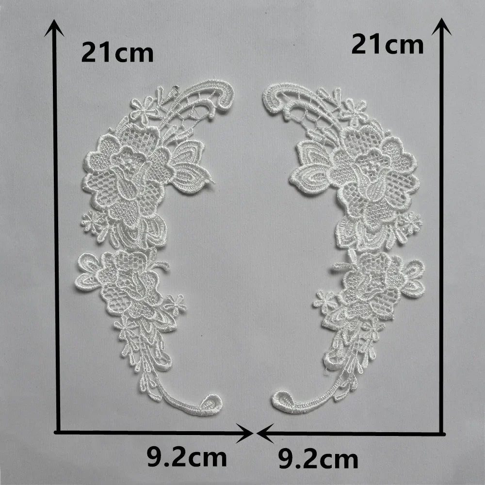 Wholesale sales of 1-10 pieces of clothing accessories black white water-soluble polyester embroidery hollowed out lace sewing