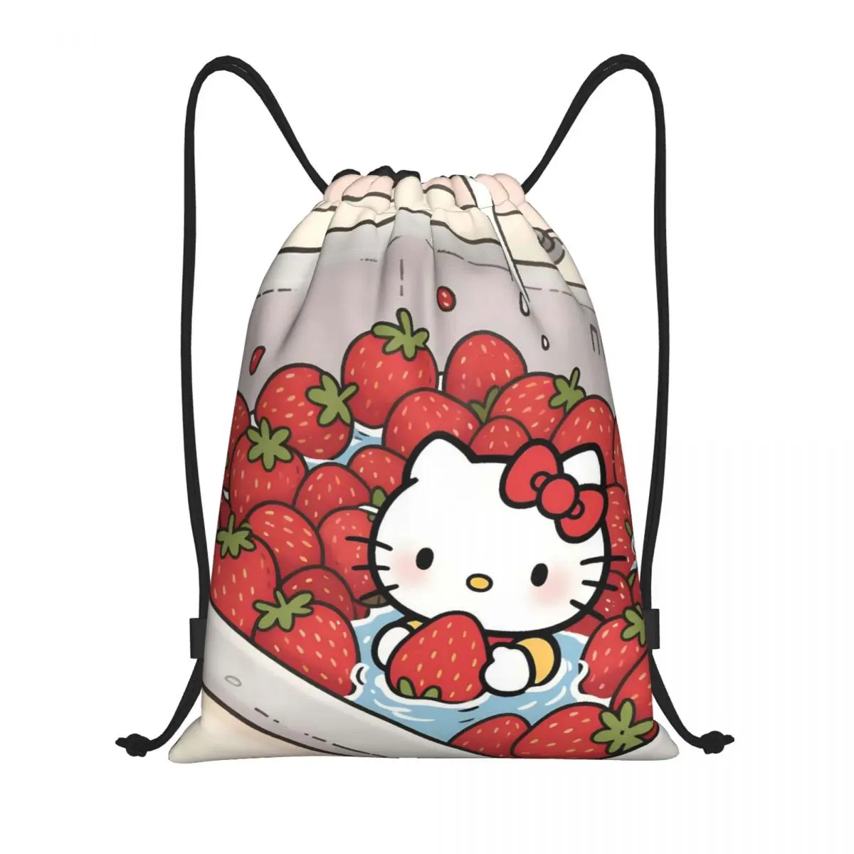 

Рюкзак Hello Kitty с мультяшным шнурком, спортивная спортивная сумка, рюкзак на шнурке для пеших прогулок