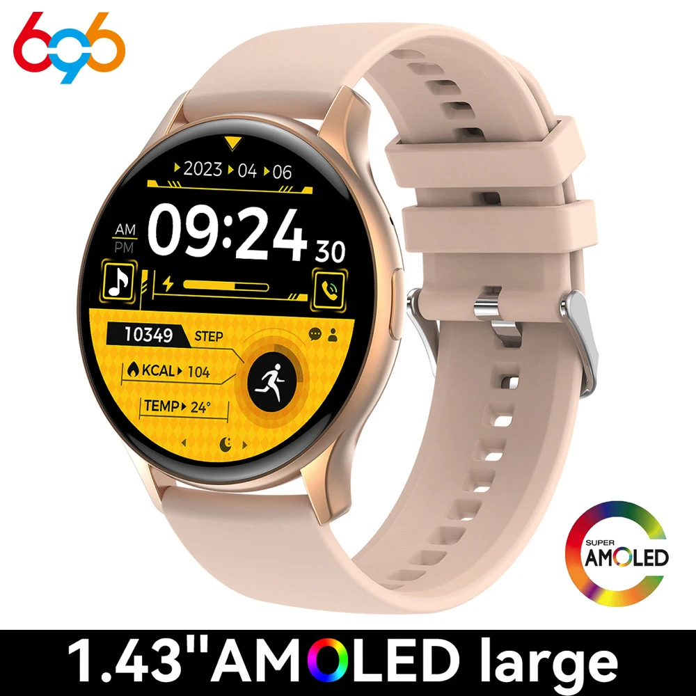 

2025 Men Blue Tooth Call 1.43" AMOLED Lady Smart Watch Heartrate Voice Assistant Fitness Sports Waterproof NFC Women Smartwatch