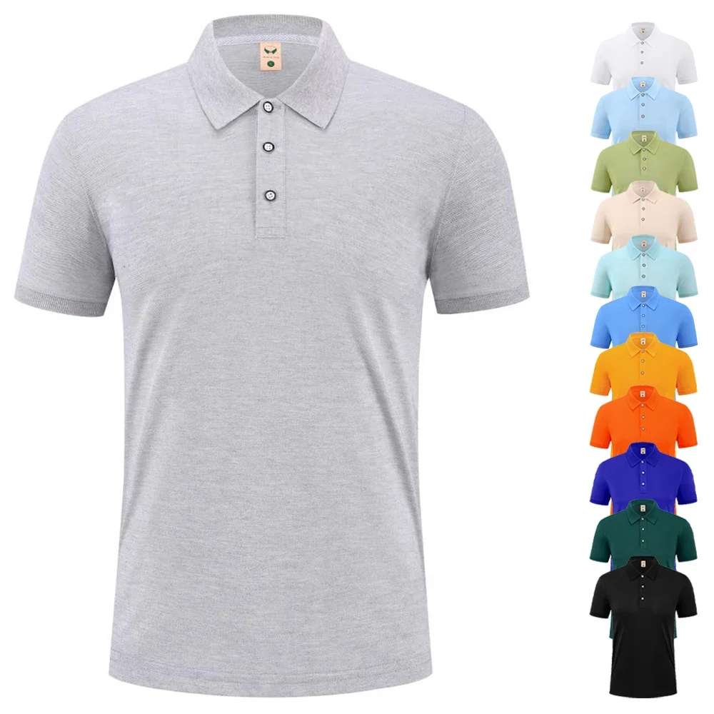Blank Slim Fit Premium Polo T-shirt Unisex Fashion Casual Button Up Collar T Shirt Men Camisetas Polo Shirt For Men High Quality