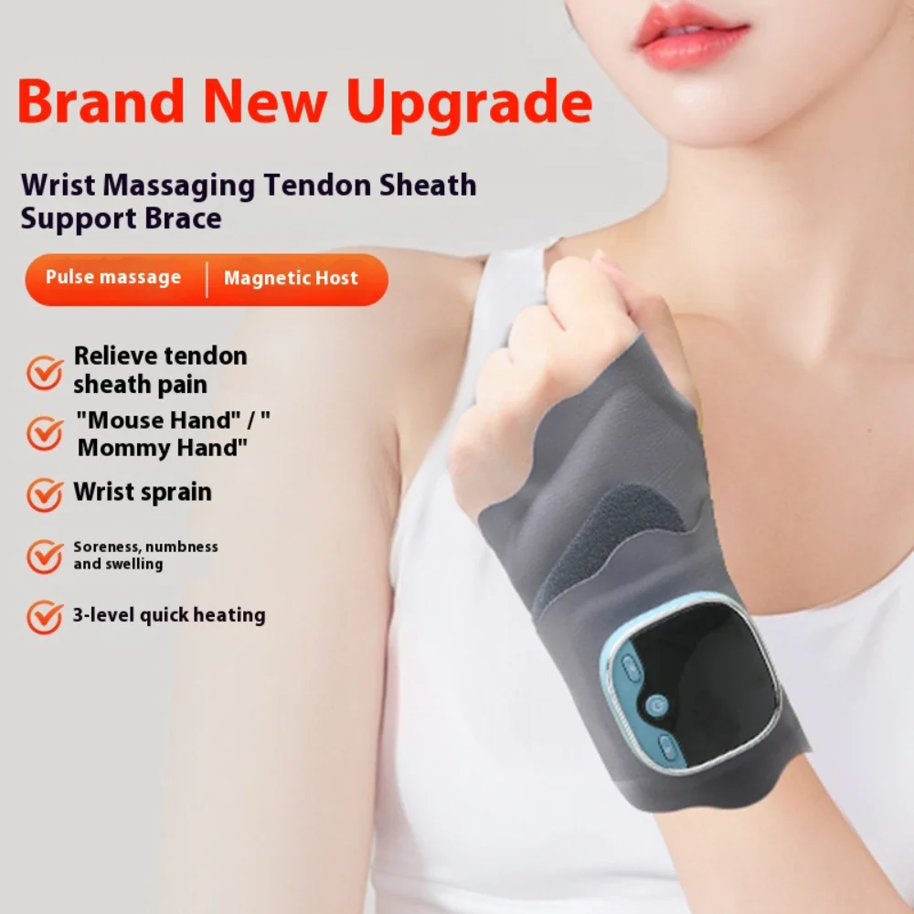

Беспроводной массажер для запястья, USB перезаряжаемый бандаж на запястье с массажем для запястья, туннель для запястья, инструмент для ухода за усталостью