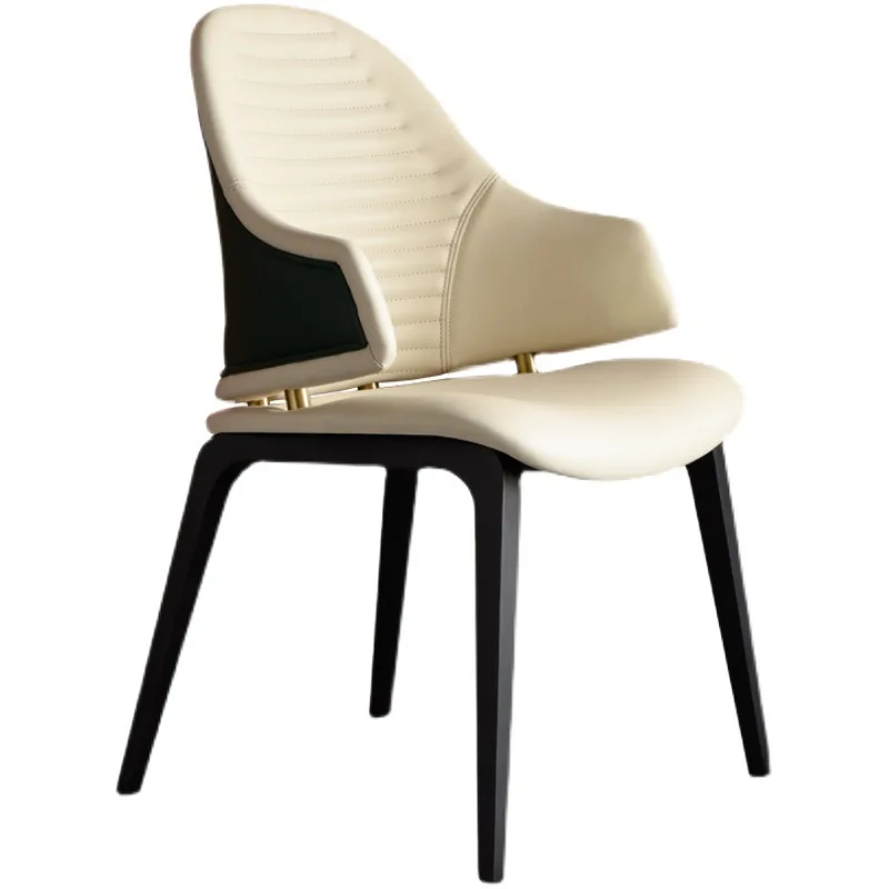 Modern simple restaurant hotel solid wood back chair, high elastic seat cushion