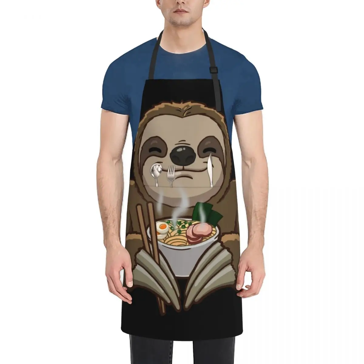 

Sloth Ramen Apron Salon Customizable Children'S Chef Uniform Woman Apron