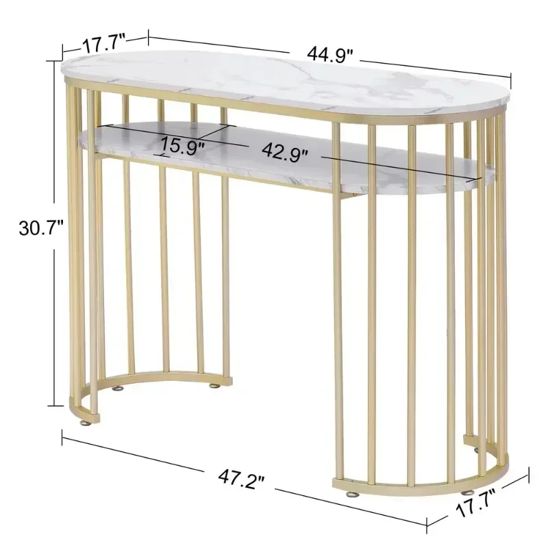 hot sales Luxury Furniture Single White Professional Salon Nail Desk Ample Durable Stylish Marbling Texture Manicure Nail Table