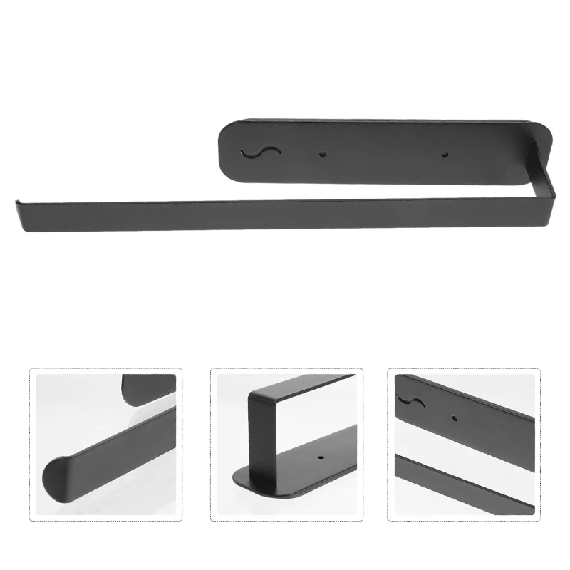 Magnetic Roll Holder Black Wall Mounted Carbon Steel Towel Rack Kitchen/bathroom Storage Rack Storage Products