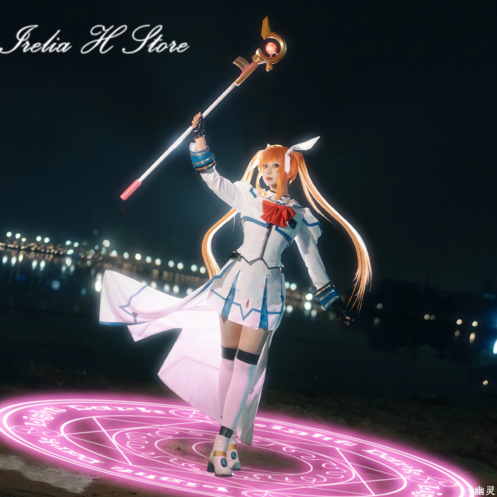 Irelia H Store Magical Girl Lyrical Nanoha Nanoha Takamachi Cosplay Costume for women Anime dress Gamble suit