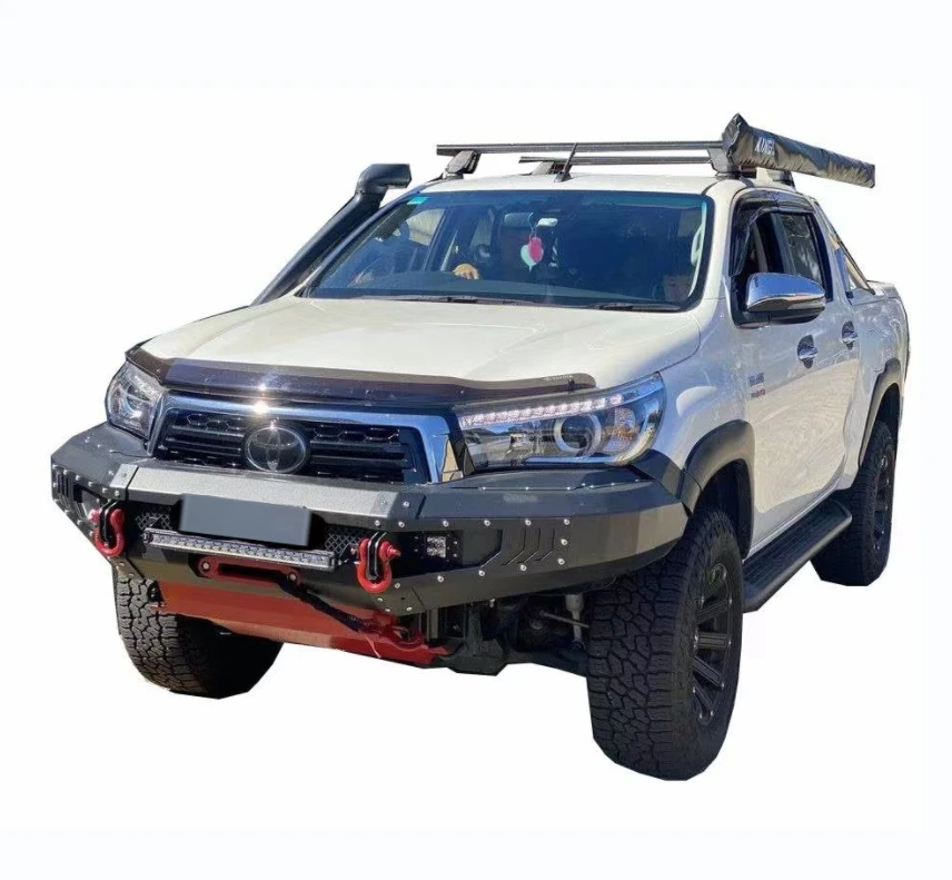 Deluxe 4x4  Steel Front Bumper Bull Bar Nudge Bar For Hilux Rocco 18-20