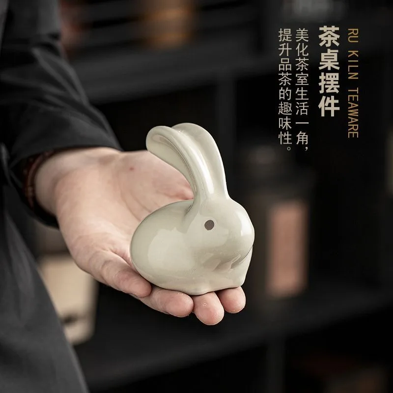 Ins Girl Gifts Cute Rabbit Statue Desk Accessories Colorful Home Decoration Luxury for Living Room Decorative Figurines Ornament