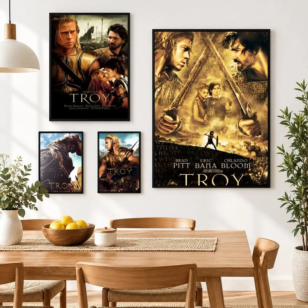 Movie Troy Poster Waterproof HD Modern Peel And Stick Wall Decor Living Room Dorm Garage