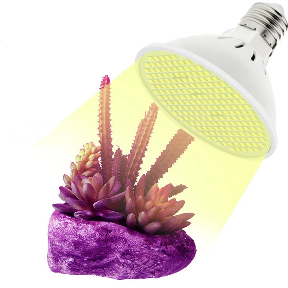 Full-Spectrum LED Plant Grow Light 200 LED Beads Warm White E27 Bulb 85-265V Compatible Plant Growth Lamp Cup - view 6