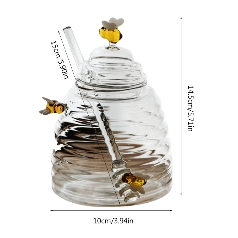 Kitchen Fashion Honeys Jar With Stick Glass Honeys Dispenser Glass Honeys Jar With Stick Clear Glass Honeys Jar With Lid