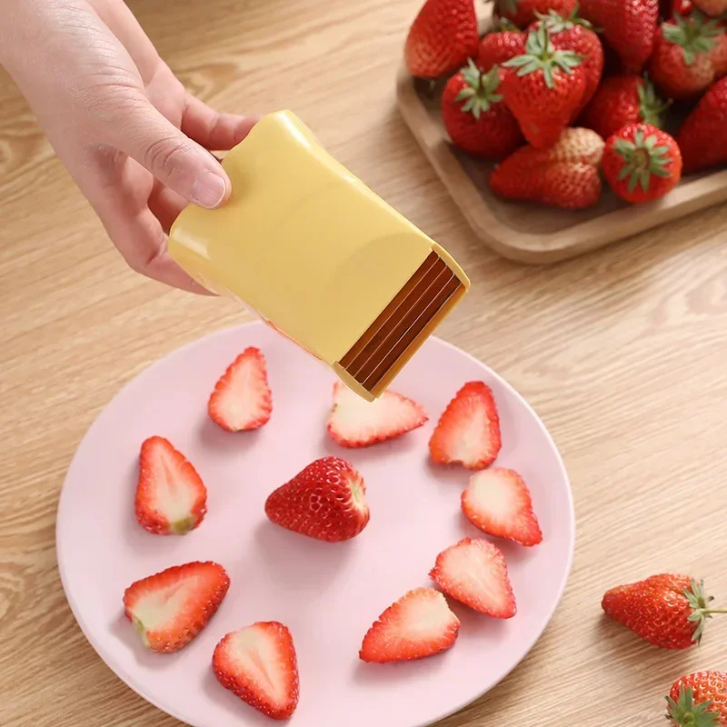 Cup Slicer 2024 New Fruit  Egg  Stainless Steel Strawberry r Quickly Make Fruit Vegetable Strawberry Cutter