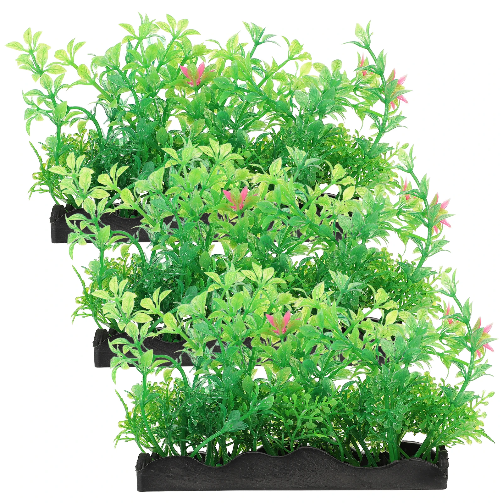 

3pcs Realistic Plastic Fish Tank Aquatic Decor Fake Water Grass Durable Safe For Small Compact Aquarium Plant Decorations