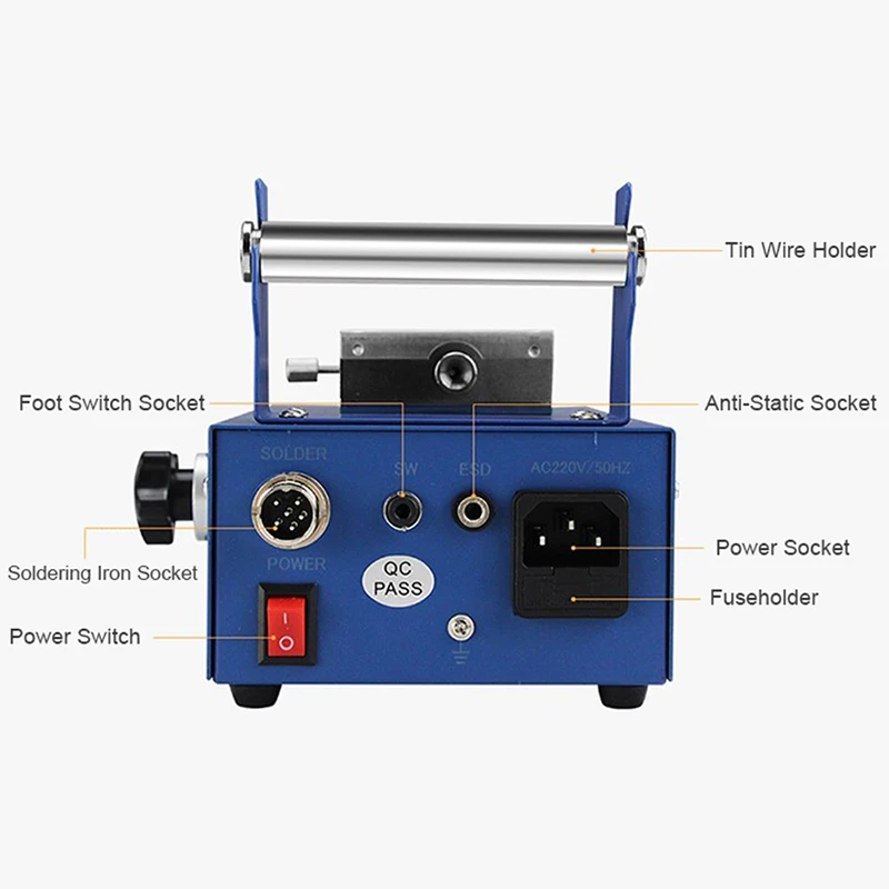 Imagem -06 - Ferro de Solda Alimentação de Estanho Display Digital de Temperatura Constante Estação de Retrabalho de Solda 75w Estação de Solda Automática Ass385a