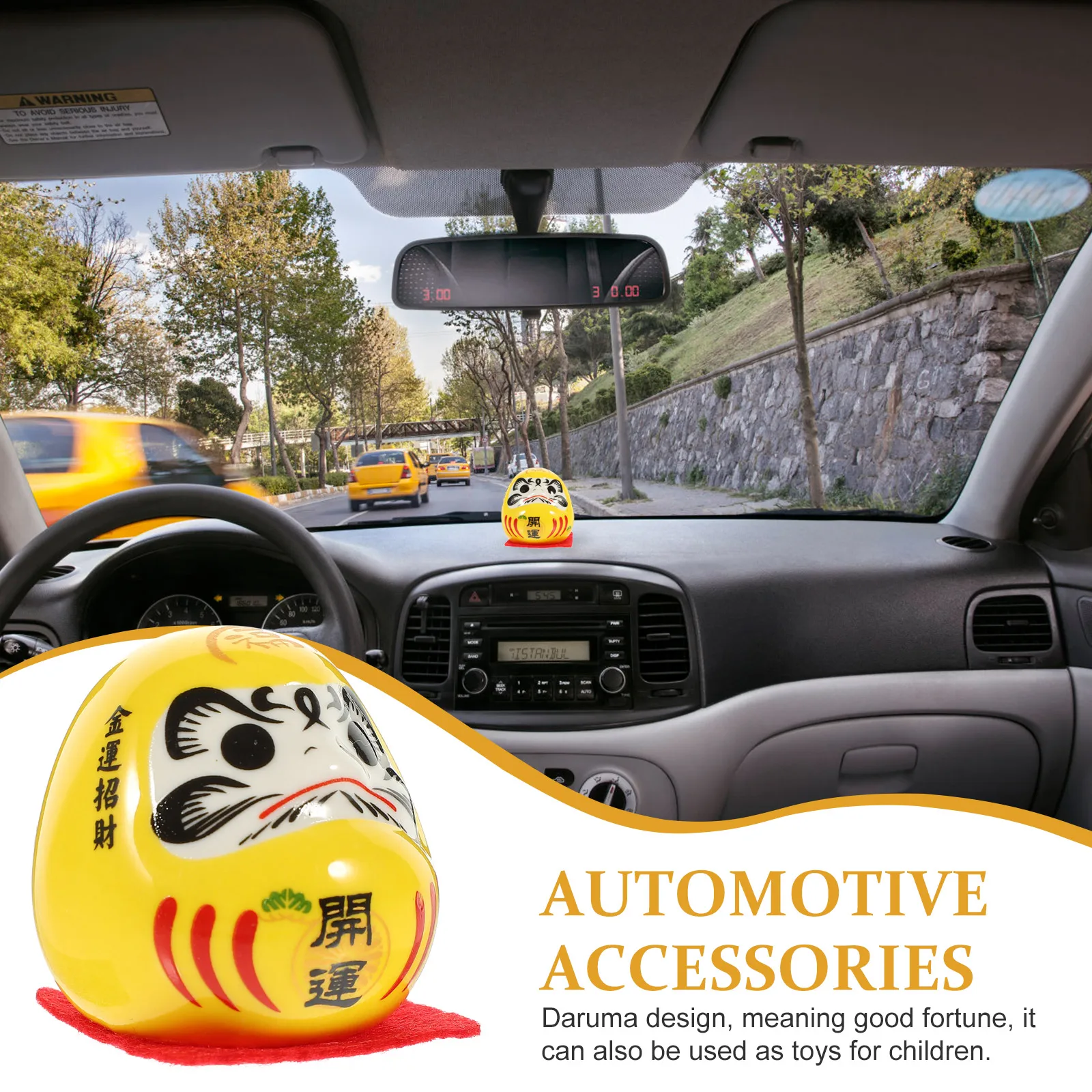 Auto Dharma Ei Decoratie Standbeeld Keramiek Japan