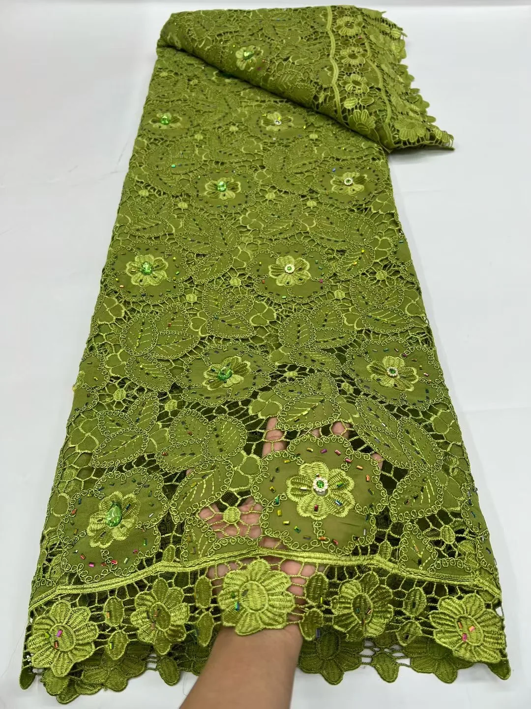 

Роскошная африканская гипюровая веревка, кружевная ткань 2026, нежный камень, нигерийская водорастворимая кружевная ткань, женское свадебное платье для ужина