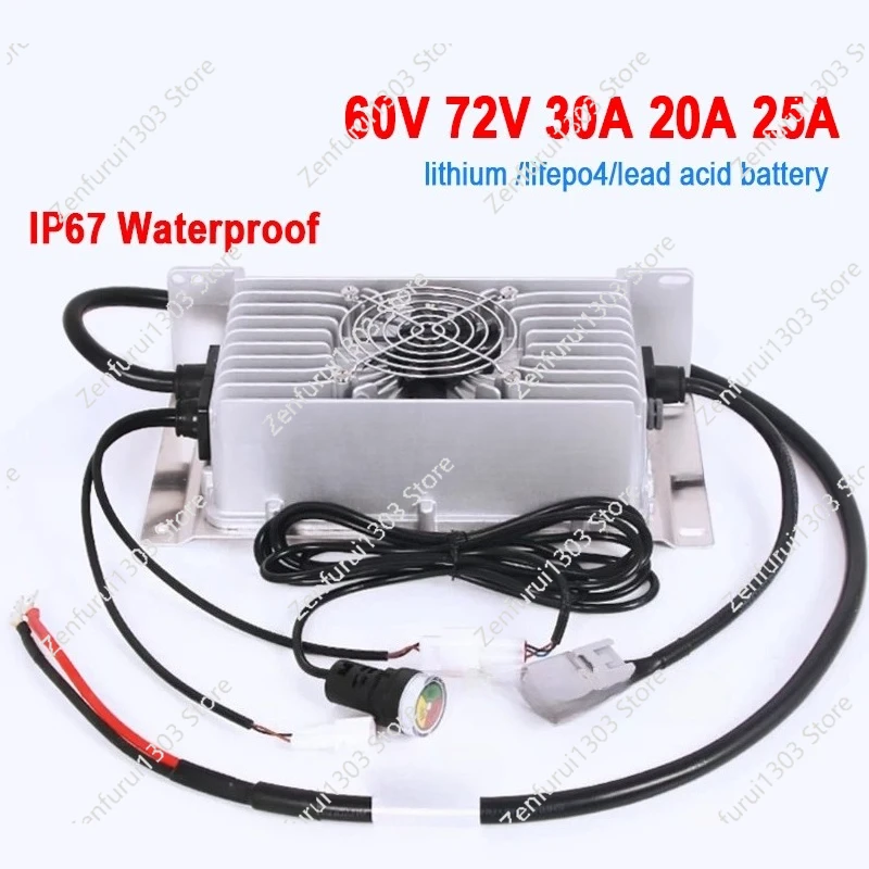 72V 30A 60V 20A  50A 40A Smart Charger for  Lead acid 87.6V 84V 30A 88.8V 50A 67.2V 71.4V IP67 waterproof  charger