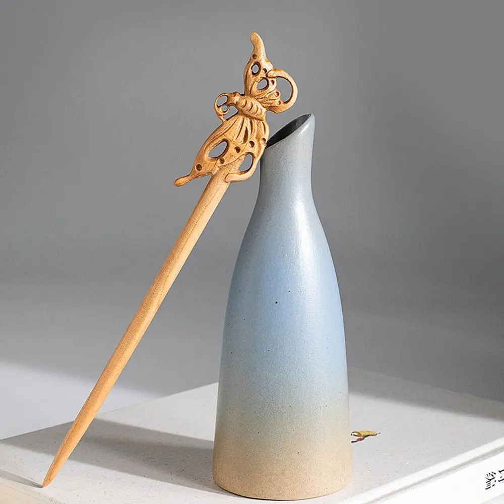 

Cloud Antler Butterfly Braided Hairpins Korean Hair Clip Chinese Hair Fork Women Hanfu Hairpins Wooden Hair Sticks