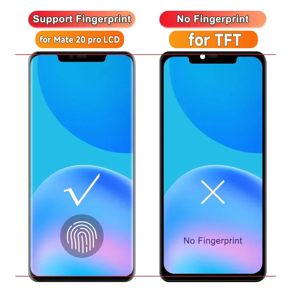 For HUAWEI Mate 20 Pro 6.39\'\'For Mate20 Pro LYA-L09 L29 AL00 LCD Display Touch Screen Digitizer Assembly Replacement
