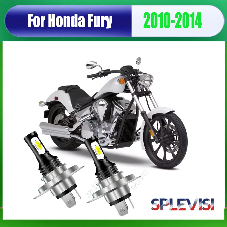 

12V H4 HB2 LED Whtie Headlight Bulbs No bulky base, no external wiring For Honda Fury 2010 2011 2012 2013 2014
